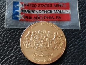 Позлатен 1792 – 1992 медал за независимоста 200 годишнината на Америка