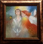 Сули Сеферов 40х40 Музите на Парнас от Стою 2006г. №390 с рамка -1200лв