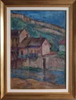 Цветана Костуркова Пейзаж 1967г. 50х70 м.б.